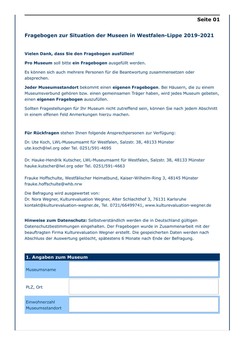 Bildausschnitt Erhebungsbogen