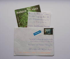 Brief mit Wanderpass mit X1648