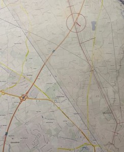 Überlagerung der Karte von Meetsma aus dem Jahr 1724 mit einer aktuellen Karte aus dem Jahr 2021 (Land NRW (2021) – Lizenz dl-de/zero-2-0), Rekonstruktion: Burkhard Bölling