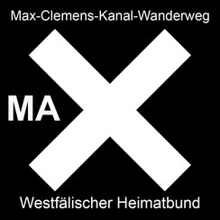 Markierungszeichen des Max-Clemens-Kanal-Wanderweges