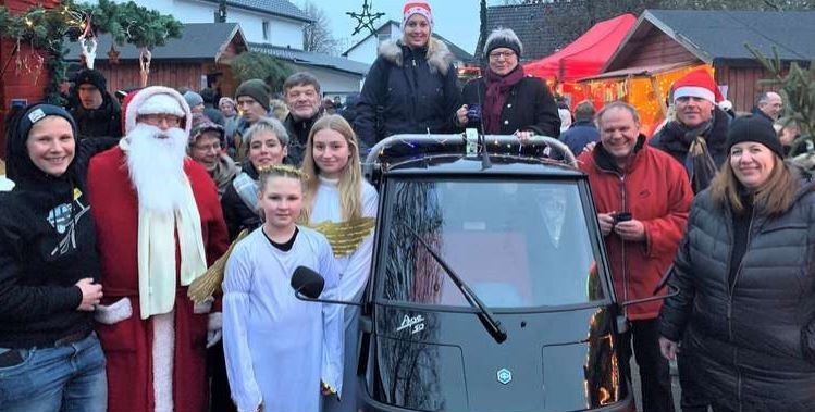 Das Künsecker Mobil auf dem Künsebecker Weihnachtsmarkt 2022