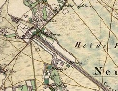 Die Lage von Maxhafen in Wettringen, Quelle: Gloeser, Preußische Kartenaufnahme von 1848