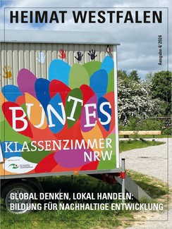 Ein Bauwagen stand mit Unterstützung der Stiftung Umwelt und Entwicklung Nordrhein-Westfalen auf der Landesgartenschau 2023 in Höxter als „Buntes  Klassenzimmer NRW“ bereit.